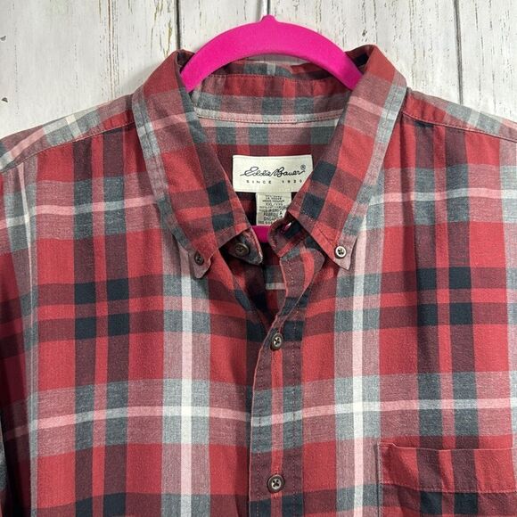 Eddie Bauer Mens Plaid Cotton Long Sleeve Button Down Casual Shirt Size XXL - Picture 2 of 16